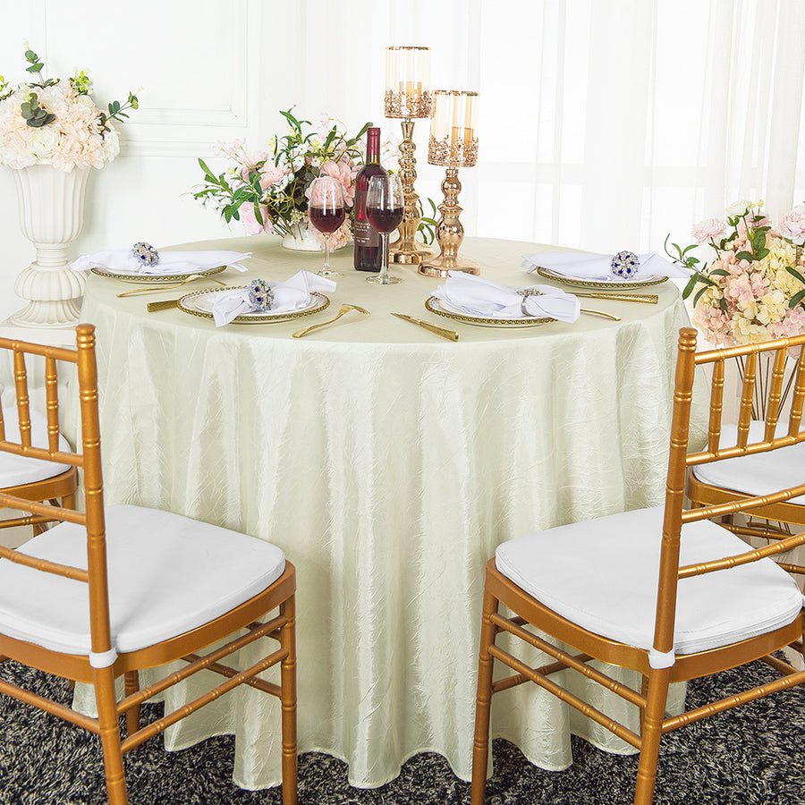 Round Crushed Taffeta Tablecloth - State Theatre Event Center
