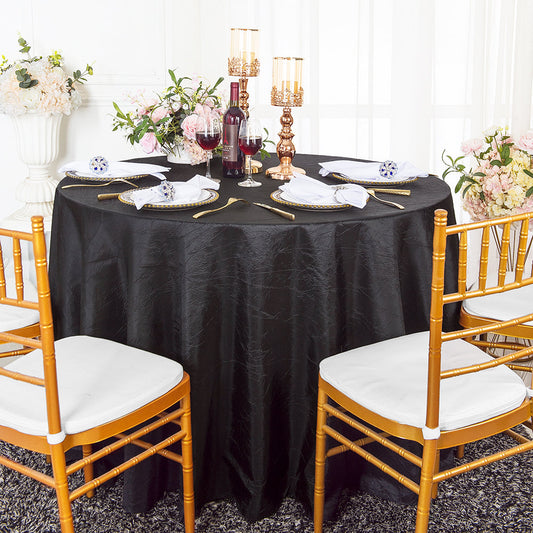 Round Crushed Taffeta Tablecloth